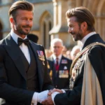 Sir David Beckham Knighted at Windsor Castle.